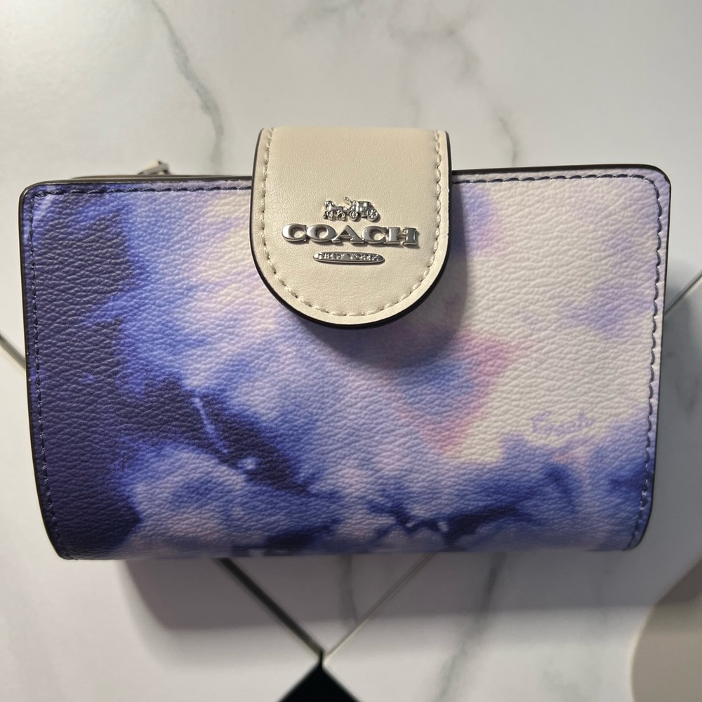 Coach Tie Dye Bifold Wallet Pink/Purple EUC